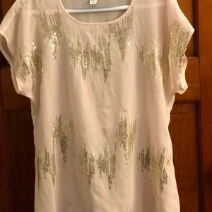 Beige sparkly top